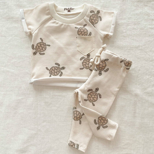 Baby t-shirt met schildpaddenprint