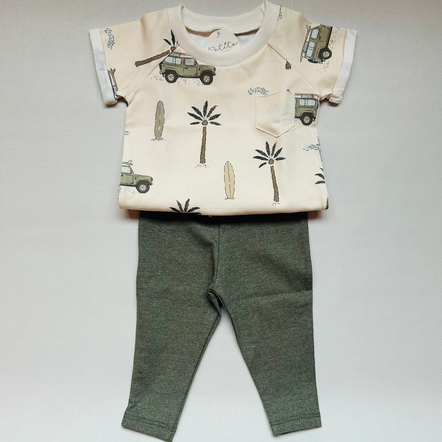 Baby legging - olijf