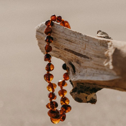 Armbandje met 100% amber | Karamel